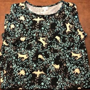 Bunny bird print Julia dress XL